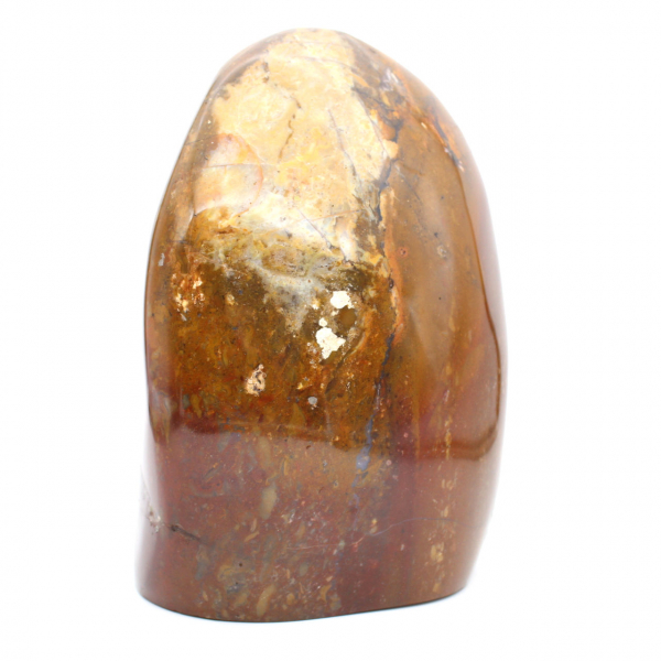 Ornamento in diaspro rosso lucidato, esemplare minerale da collezione, Madagascar
