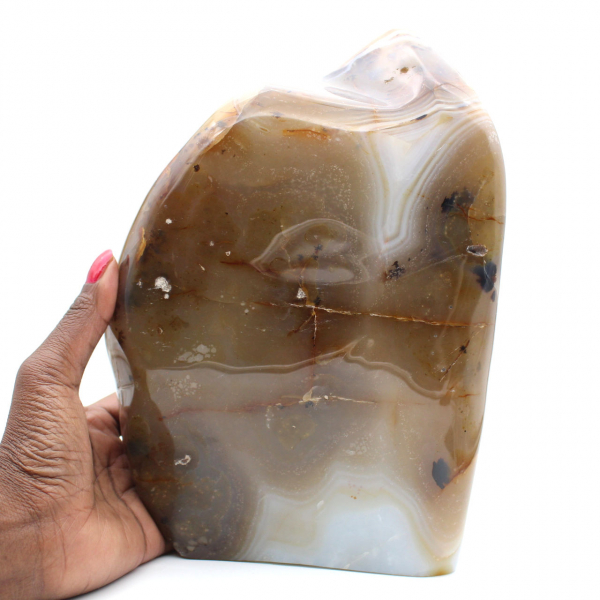 Pietra corniola lucidata del Madagascar, decorazione minerale XXL