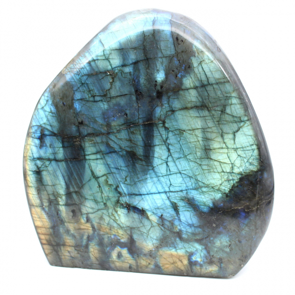 Labradorite lucidata, grande ornamento minerale, oggetto da collezione, Madagascar