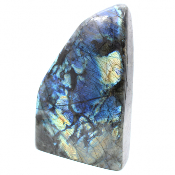 Grande pietra di labradorite levigata, prestigioso esemplare decorativo, Madagascar
