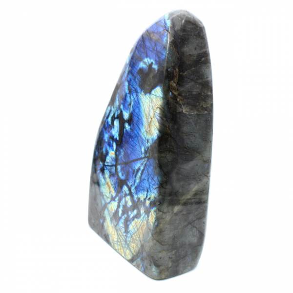 Grande pietra di labradorite levigata, prestigioso esemplare decorativo, Madagascar