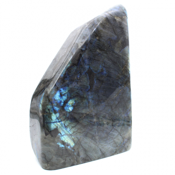 Grande pietra di labradorite levigata, prestigioso esemplare decorativo, Madagascar