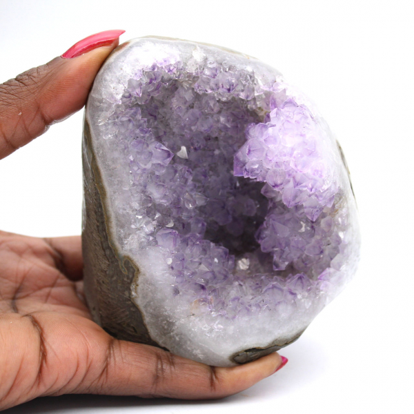 Piccola geode di ametista autentica dal Brasile