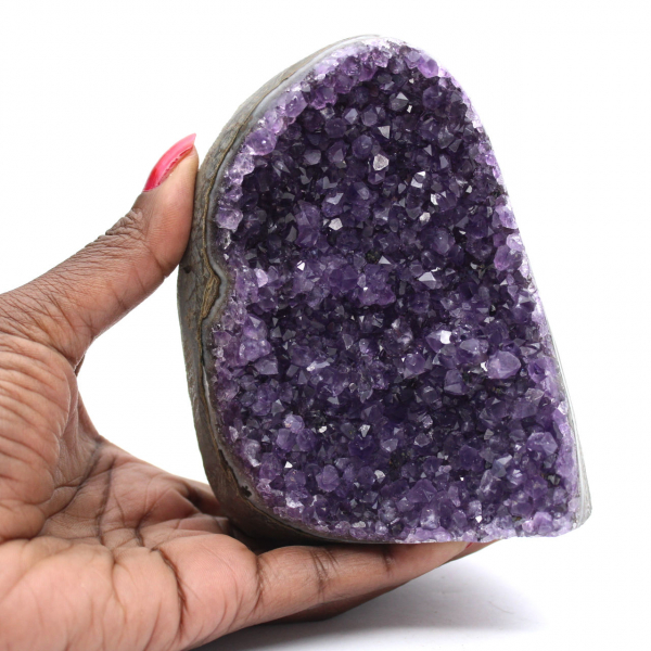 Geode di ametista per collezionisti: viola intenso dal Brasile