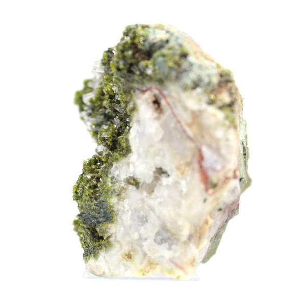 Cristalli di epidoto verde su matrice dal Marocco