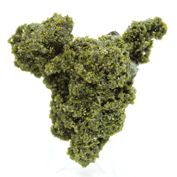 Cristalli di epidoto verde su matrice dal Marocco