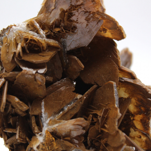 Cristallizzazione marrone della barite dal Marocco