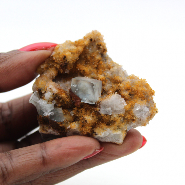 Esemplare molto piccolo di Fluorite: cristalli verdi dal Marocco