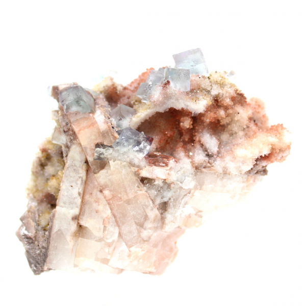 Cristalli di fluorite grezza: pezzo dal Marocco su matrice
