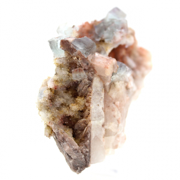 Cristalli di fluorite grezza: pezzo dal Marocco su matrice