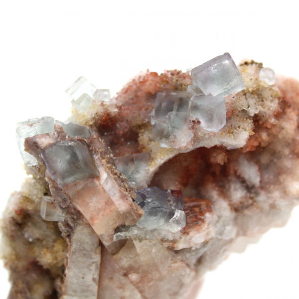 Cristalli di fluorite grezza: pezzo dal Marocco su matrice