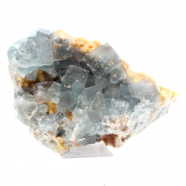 Campione di fluorite su matrice: cristalli marocchini autentici