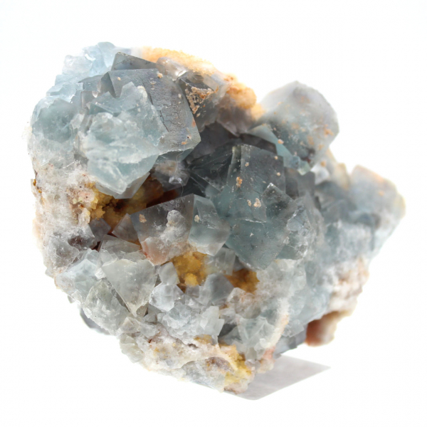 Campione di fluorite su matrice: cristalli marocchini autentici
