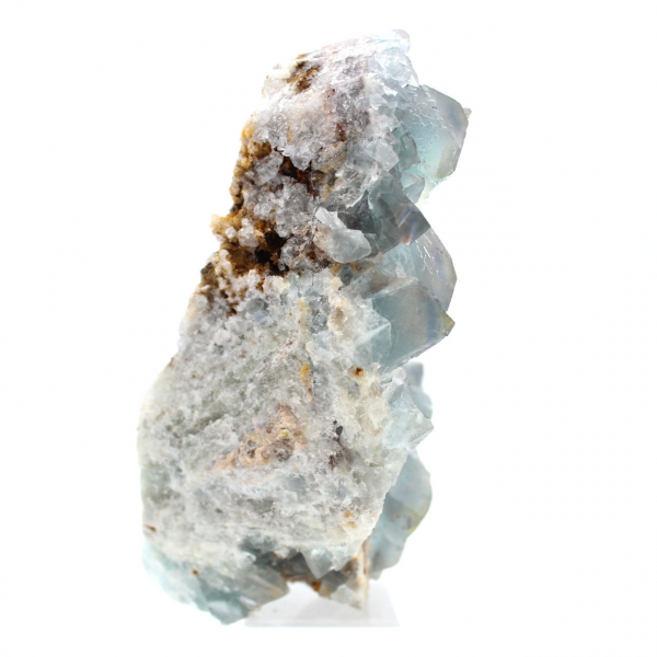 Fluorite verde naturale: campione su roccia per la raccolta