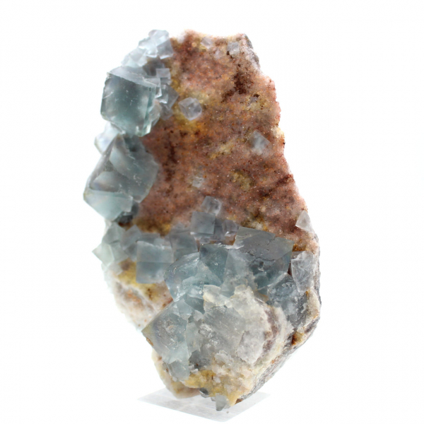 Fluorite verde naturale: campione su roccia per la raccolta