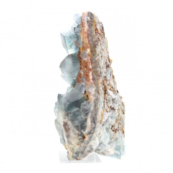 Fluorite verde naturale: campione su roccia per la raccolta