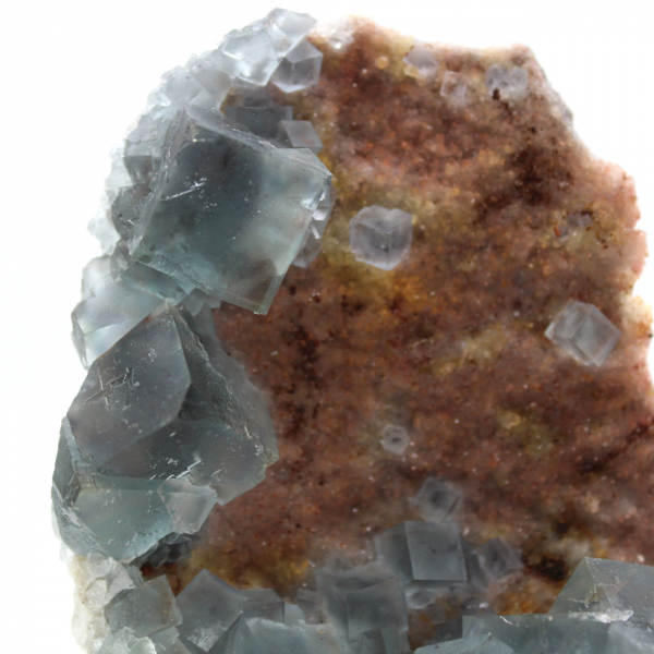 Fluorite verde naturale: campione su roccia per la raccolta