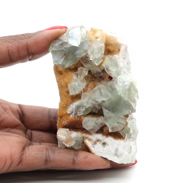 Fluorite grezza per decorazione: cristalli verdi dal Marocco