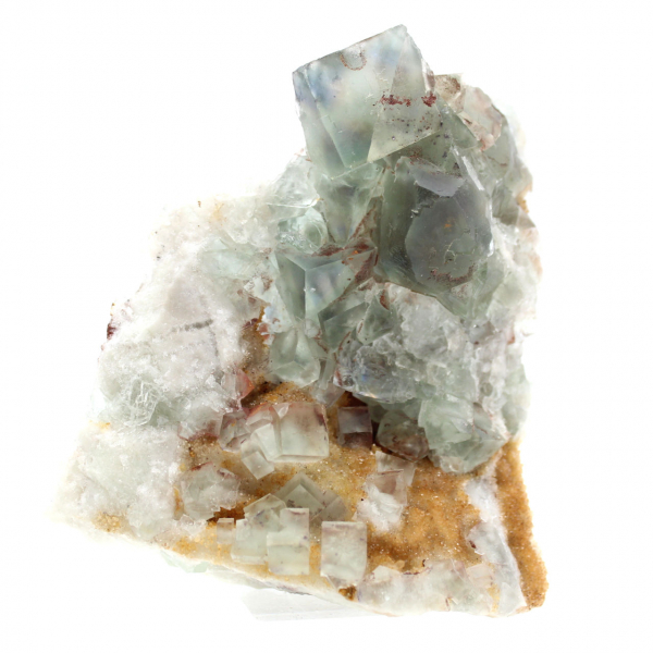 Campione geologico di fluorite: pietra marocchina con cristalli