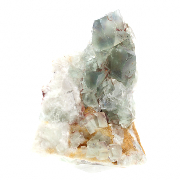 Campione geologico di fluorite: pietra marocchina con cristalli