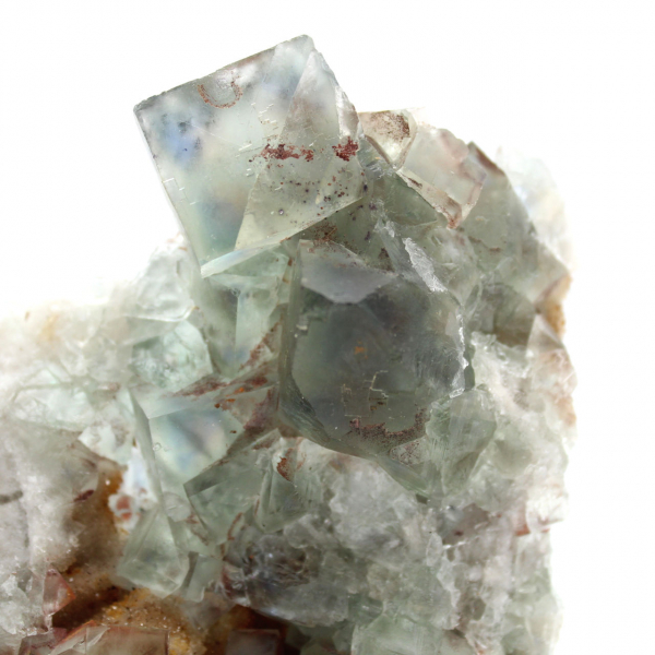 Campione geologico di fluorite: pietra marocchina con cristalli