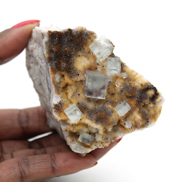 Fluorite verde da collezione: piccolo esemplare su matrice