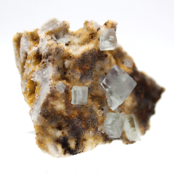 Fluorite verde da collezione: piccolo esemplare su matrice