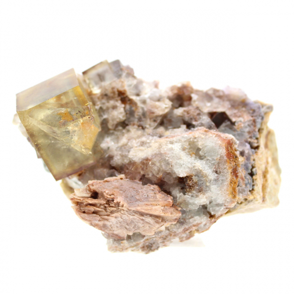 Pietra di fluorite marocchina grezza: cristalli verdi naturali