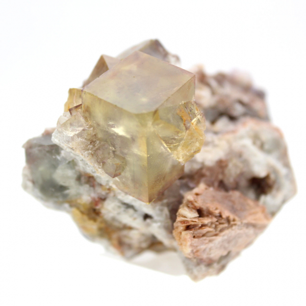 Pietra di fluorite marocchina grezza: cristalli verdi naturali
