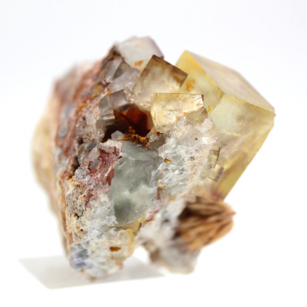 Pietra di fluorite marocchina grezza: cristalli verdi naturali