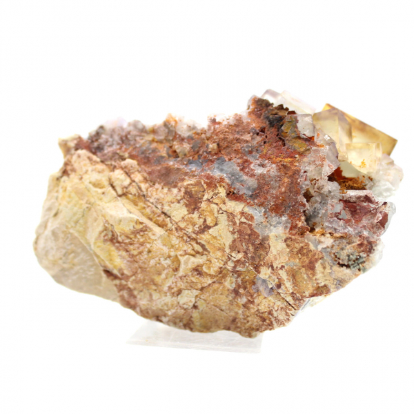 Pietra di fluorite marocchina grezza: cristalli verdi naturali