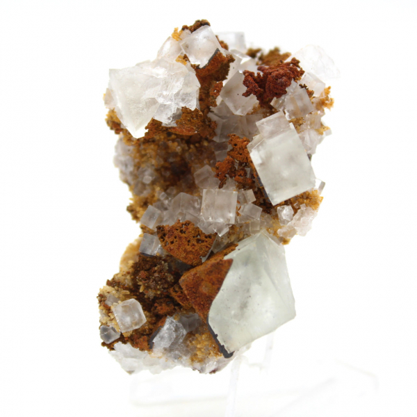 Fluorite verde in miniatura: cristallo marocchino su roccia