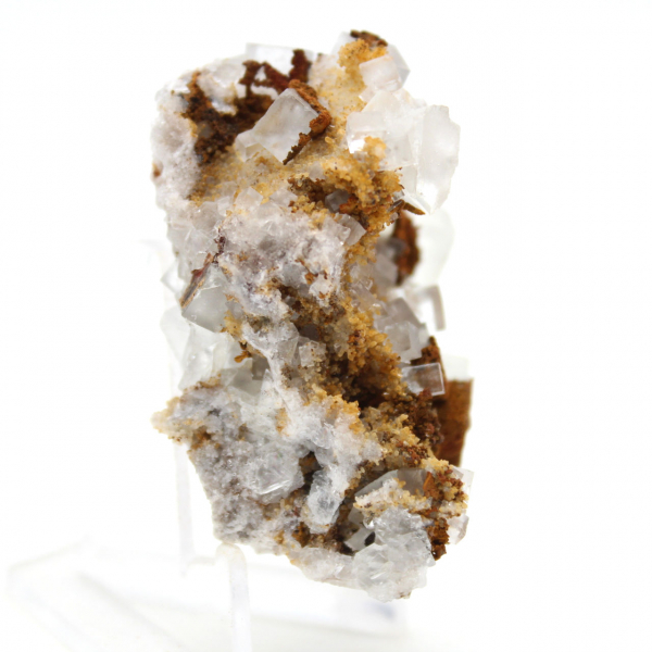 Fluorite verde in miniatura: cristallo marocchino su roccia