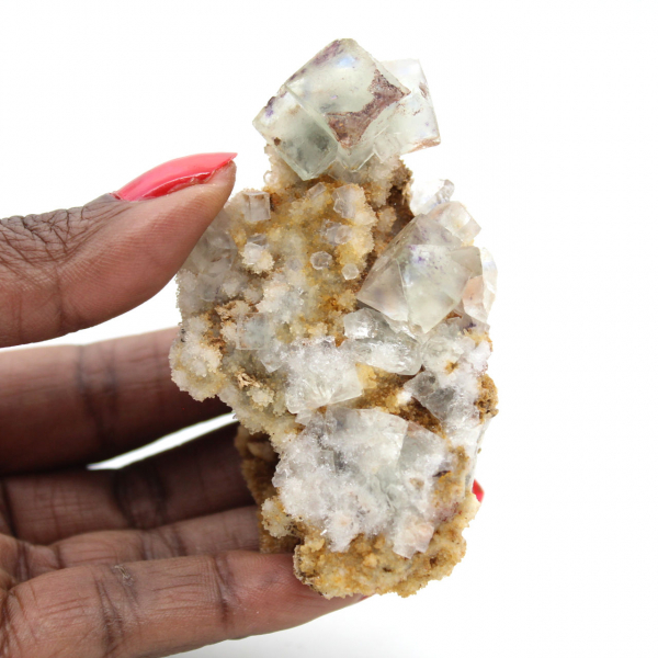 Minerale di fluorite grezza: piccolo campione dal Marocco