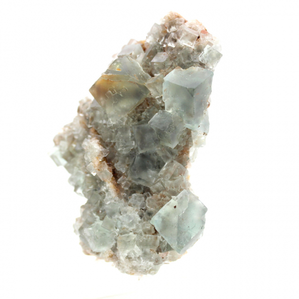 Fluorite verde su roccia: campione di minerale grezzo