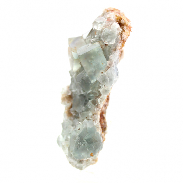 Fluorite verde su roccia: campione di minerale grezzo