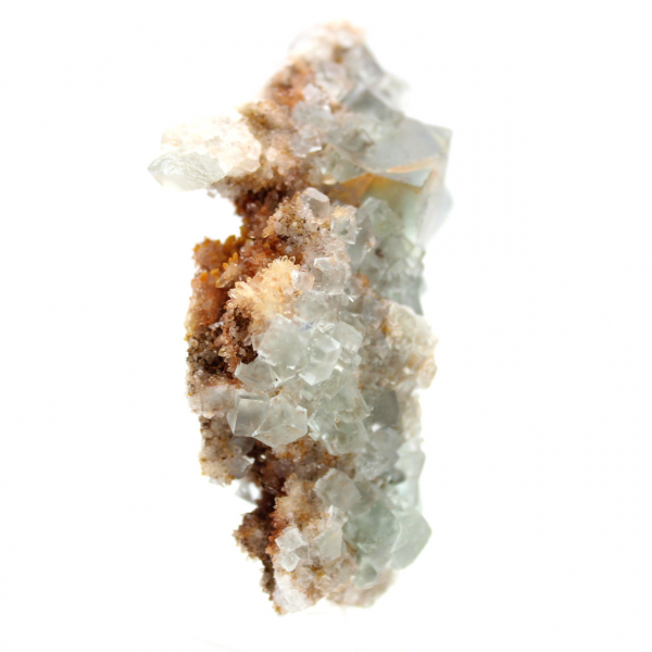 Fluorite verde su roccia: campione di minerale grezzo