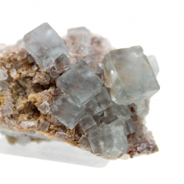 Mini fluorite grezza: pietra naturale del Marocco su matrice