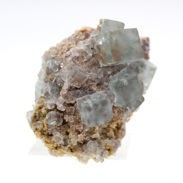 Mini fluorite grezza: pietra naturale del Marocco su matrice