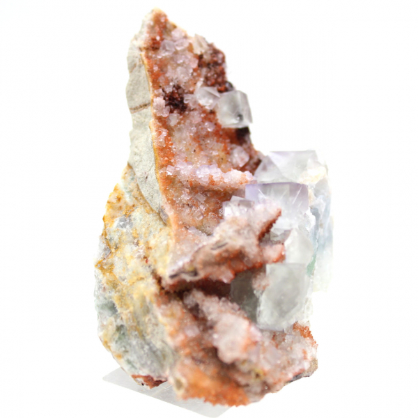 Pietra di fluorite marocchina: cristalli verdi su roccia