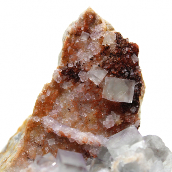 Pietra di fluorite marocchina: cristalli verdi su roccia