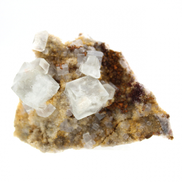 Fluorite verde per decorazione: Piccolo cristallo su roccia