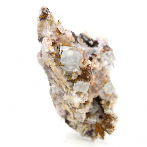 Cristallo di fluorite su matrice: minerale verde proveniente dal Marocco