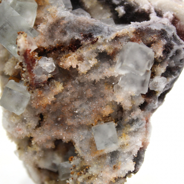 Cristallo di fluorite su matrice: minerale verde proveniente dal Marocco