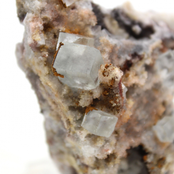 Cristallo di fluorite su matrice: minerale verde proveniente dal Marocco