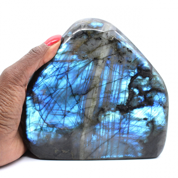 Roccia di labradorite lucidata per collezionisti, origine Madagascar
