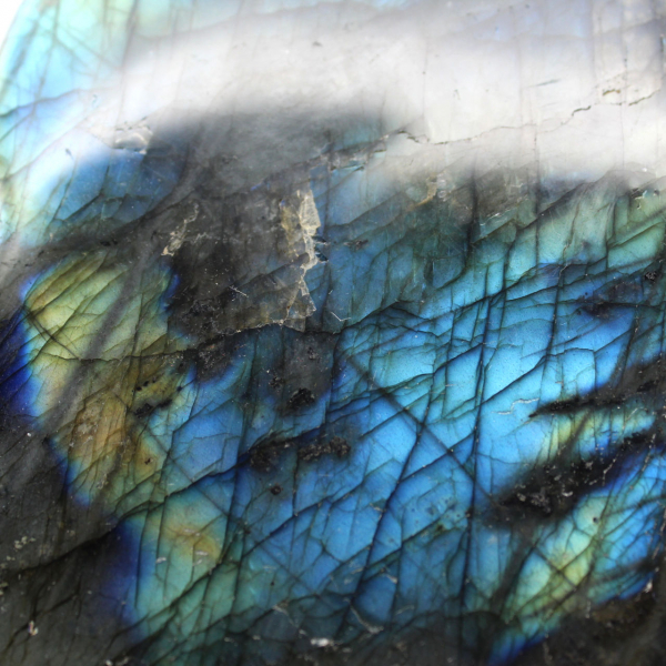 Ornamento minerale in labradorite lucidata per uso interno