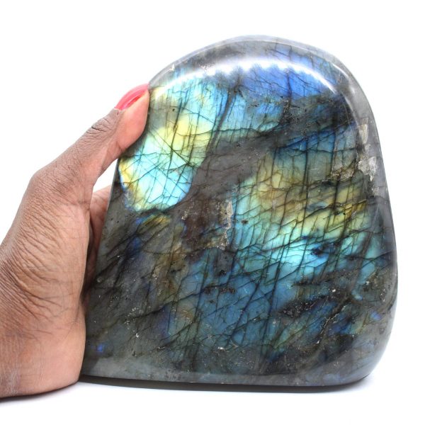 Ornamento minerale in labradorite lucidata per uso interno