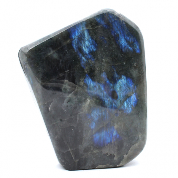Roccia di labradorite lucidata, pezzo decorativo dal Madagascar