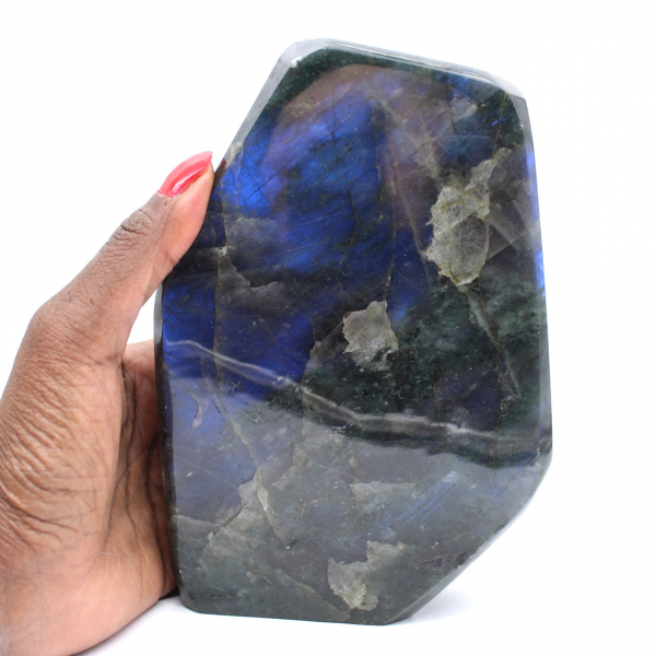 Grande labradorite lucidata, roccia minerale eccezionale